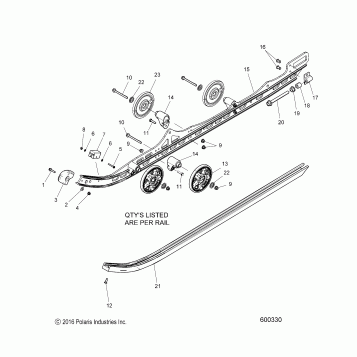 SUSPENSION, RAIL ASM. - S18DDJ8PS ALL OPTIONS (600330)