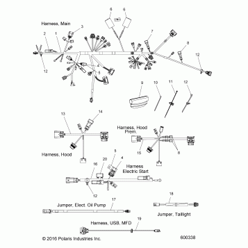 ELECTRICAL, WIRE HARNESS - S19DCL6PS/6PEM ALL OPTIONS (600338)