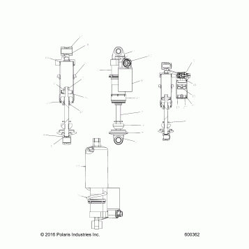 SUSPENSION, SHOCK, FRONT TRACK (7044562) - S21DDL6PS ALL OPTIONS (600362)
