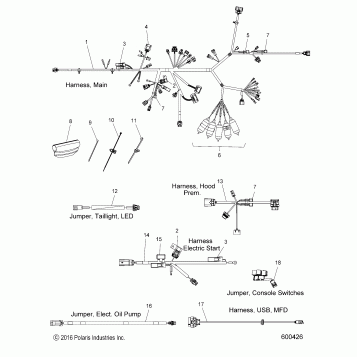 ELECTRICAL, WIRE HARNESS - S17EHP8P ALL OPTIONS (600426)