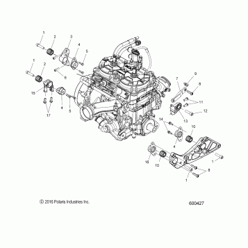 ENGINE, MOUNTING & LONG BLOCK - S18EFT8P ALL OPTIONS (600427)