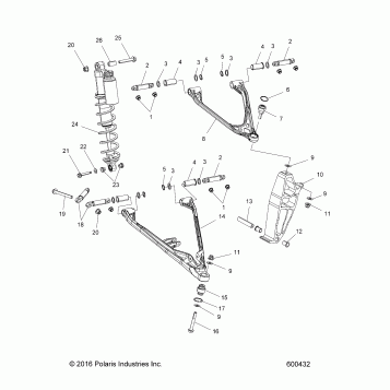 SUSPENSION, CONTROL ARMS and SPINDLE - S17EHP8P ALL OPTIONS (600025)