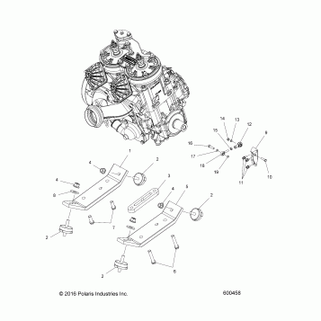 ENGINE, MOUNTING - S26MDX6DSA (600458)