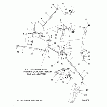 STEERING, LOWER - S18EGK8P/EGM8P ALL OPTIONS (600575)