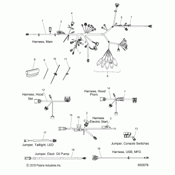 ELECTRICAL, WIRE HARNESS - S18EFT8P ALL OPTIONS (600578)