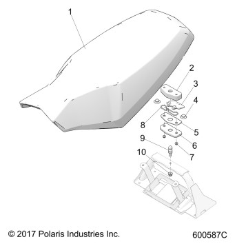 BODY, SEAT ASM., DRIVER - S19FJB8/FJE8/FJP8 ALL OPTIONS (600587C)