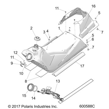 FUEL SYSTEM, FUEL TANK ASM. - S19FJB8/FJE8/FJP8 ALL OPTIONS (600588C)