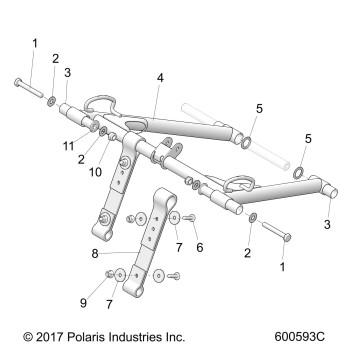 SUSPENSION, TORQUE ARM, FRONT - S19FJB8/FJE8/FJP8 ALL OPTIONS (600593C)