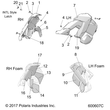 BODY, SIDE PANELS - S19FJB8/FJE8/FJP8 ALL OPTIONS (600607C)