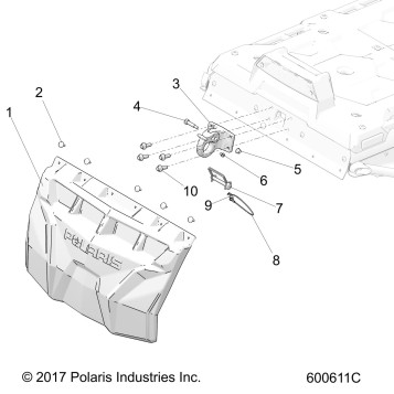 BODY, SNOW FLAP AND HITCH - S19FJB8/FJE8/FJP8 ALL OPTIONS (600611C)