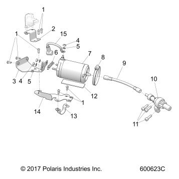 ENGINE, STARTER MOTOR - S19FJB8/FJE8/FJP8 ELECT. START OPTION (600623C)