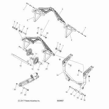 SUSPENSION, CRANK ASM., REAR - S17DCH6 ALL OPTIONS (600667)