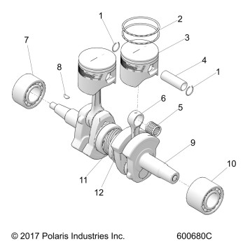 ENGINE, PISTON and CRANKSHAFT - S18FJB8/FJE8/FFJP8 ALL OPTIONS (600680C)