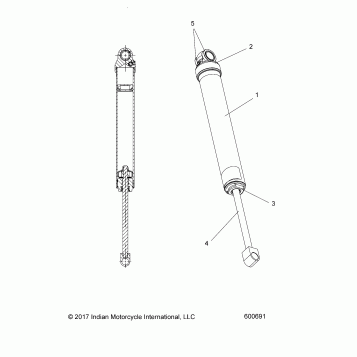 SUSPENSION, SHOCK, REAR TRACK (SP) - S19FJB8 ALL OPTIONS (600691C)