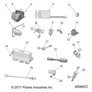 ELECTRICAL, SWITCHES, SENSORS and COMPONENTS - S19FJB8/FJE8/FJP8 ALL OPTIONS (600697C)
