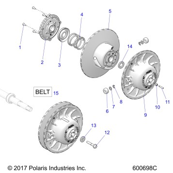 DRIVE TRAIN, CLUTCH, SECONDARY - S19FJB8/FJE8/FJP8 ALL OPTIONS (600698)