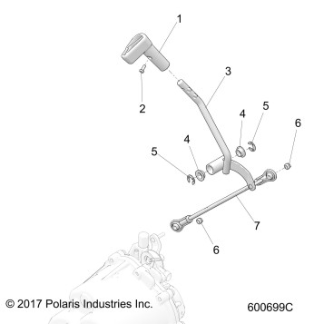 DRIVE TRAIN, SHIFT LINKAGE - S19FJB8/FJE8/FJP8 ALL OPTIONS (600699C)