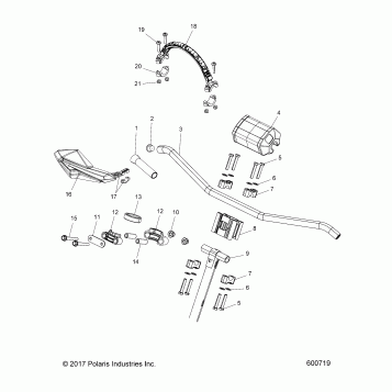 STEERING, UPPER and HANDLEBAR ASM. - S18ELS8P ALL OPTIONS (600719)