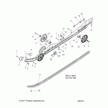 SUSPENSION, RAIL ASM. - S19ELS8R ALL OPTIONS (600721)