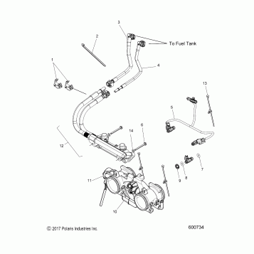 FUEL SYSTEM, RAIL, LINES and THROTTLE BODY - S18DCH8PS ALL OPTIONS (600734)