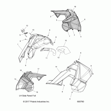 BODY, SIDE PANELS - S26MDX6DSA (600760)
