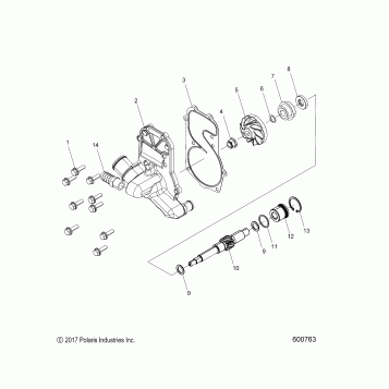 ENGINE, WATER PUMP - S18DCH8PS ALL OPTIONS (600763)