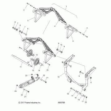SUSPENSION, CRANK ASM., REAR - S21DDL6PS ALL OPTIONS (600765)