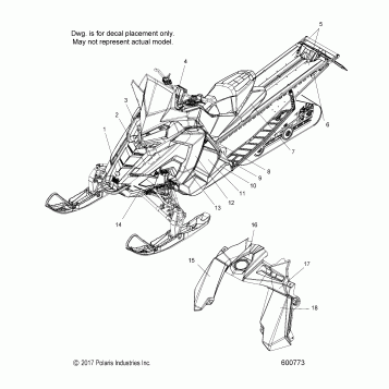 BODY, DECAL - S18EER6PSA/PSL/PEL (600773)