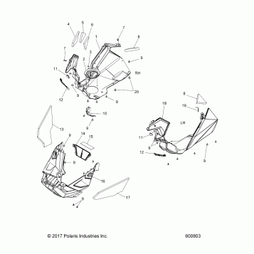 BODY, FENDERS AND NOSEPAN ASM. - S20DCH6PS ALL OPTIONS (600803)