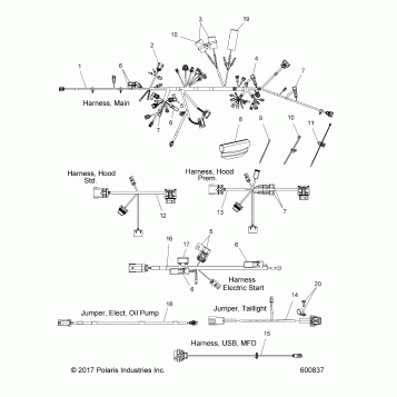 ELECTRICAL, WIRE HARNESS - S19EKP8PS/PSL (600837)