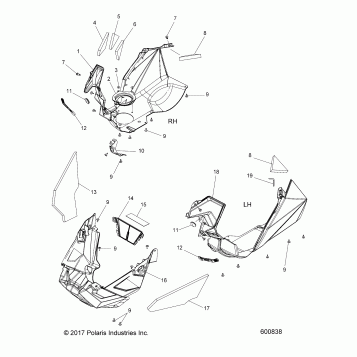 BODY, FENDERS AND NOSEPAN ASM. - S20EFT8PS/EFN8PS ALL OPTIONS (600838)