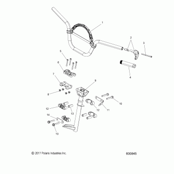 STEERING, HANDLEBAR MOUNTING - S19EHM8PS ALL OPTIONS (600845)