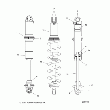 SUSPENSION, SHOCK, IFS MONOTUBE - S20EHM8PS (600848)