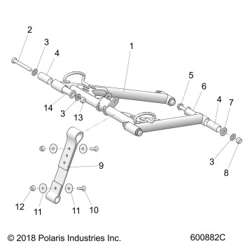 SUSPENSION, TORQUE ARM, FRONT - S19EKP8PS/PSL (600882C)