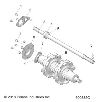 DRIVE TRAIN, JACKSHAFT and DRIVESHAFT - S21DDL6PS ALL OPTIONS (600885C)