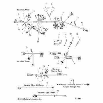 ELECTRICAL, WIRE HARNESS - S19DDH6PS ALL OPTIONS (600889)