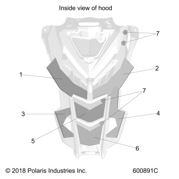 BODY, HOOD FOAM/FIBER - S20EKL8RS ALL OPTIONS (600891C)