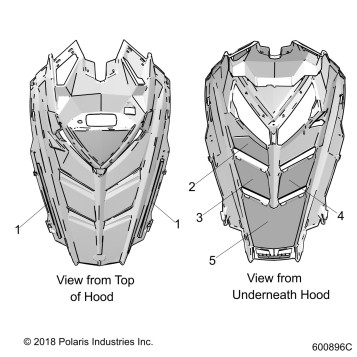 BODY, HOOD FOAM/SEAL - S22CED5TSL/TSU (600896C)