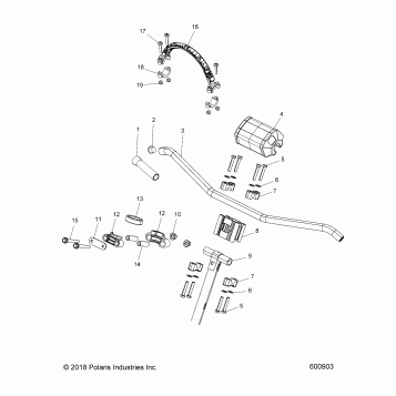STEERING, UPPER and HANDLEBAR ASM. - S19ELS8R ALL OPTIONS (600903)