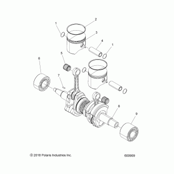 ENGINE, PISTON and CRANKSHAFT - S19EKP8PS/PSL ALL OPTIONS (600909)