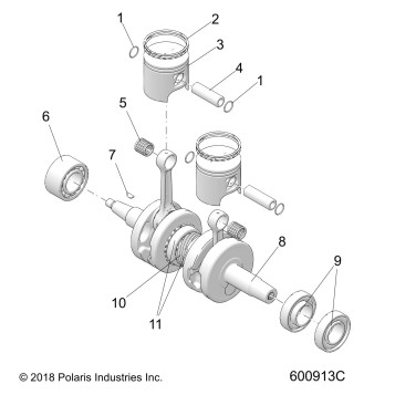 ENGINE, PISTON and CRANKSHAFT - S20DCH6PS ALL OPTIONS (600913C)