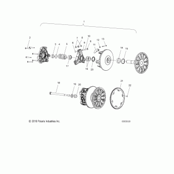 DRIVE TRAIN, CLUTCH, PRIMARY - S19ELS8R ALL OPTIONS (600950)