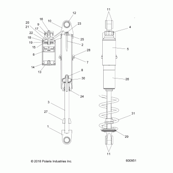 SUSPENSION, SHOCK, IFS (7045064) - S20DCH6PS (600951)