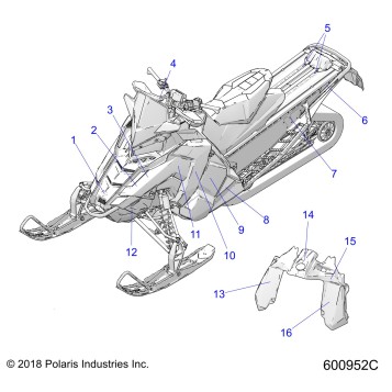 BODY, DECAL, BLK SIDE PANEL W/IND SKY BLUE ACCENT - S19EKP8PS/PSL (600952C)