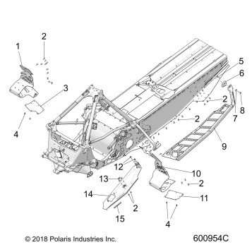 CHASSIS, CLUTCH GUARD/FOOTRESTS/RUNNING BOARDS - S19EKP8PS/PSL (600954C)