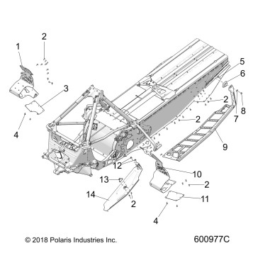 CHASSIS, CLUTCH GUARD/FOOTRESTS/RUNNING BOARDS - S20EKL8RS ALL OPTIONS (600977C)