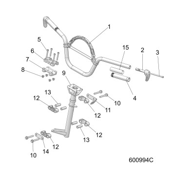 STEERING, HANDLEBAR MOUNTING - S22EFA8RS/EFB8RS ALL OPTIONS (600994C)