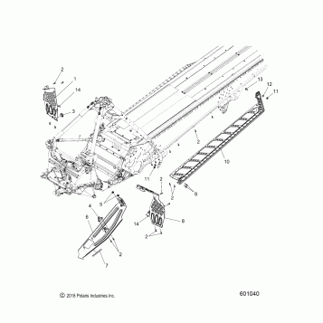 CHASSIS, CLUTCH GUARD, FOOTRESTS, AND RUNNING BOARDS - S19EHM8PS ALL OPTIONS (601040)