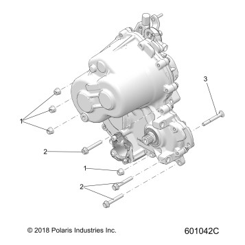 DRIVE TRAIN, GEARCASE MOUNTING - S19FJB8/FJE8/FJP8 ALL OPTIONS (601042C)