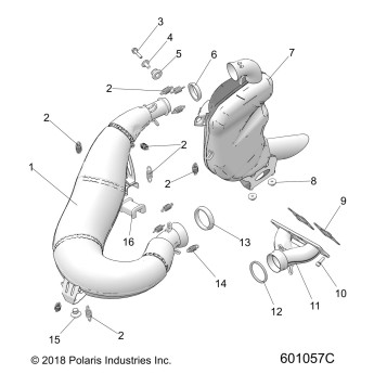 ENGINE, EXHAUST SYSTEM - S26MDX6DSA (601057C)
